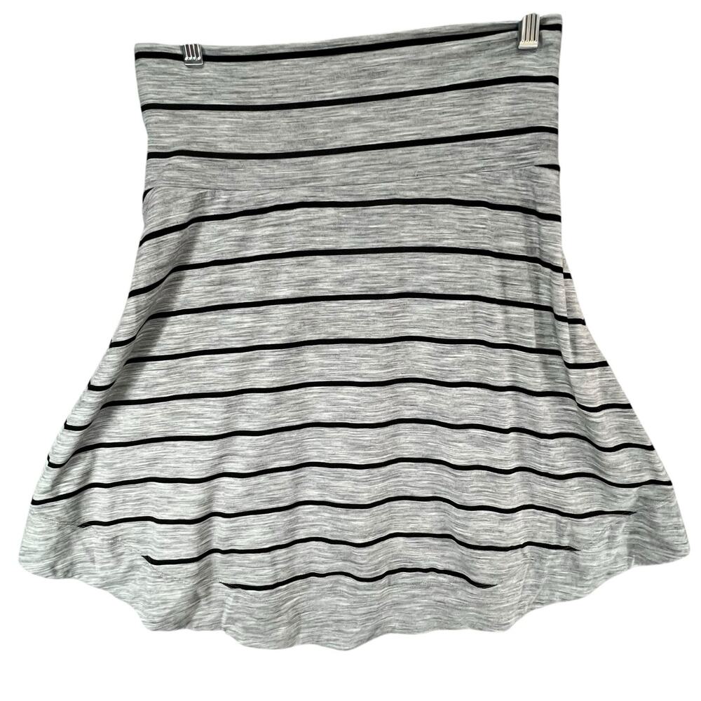 Icebreaker Gray and Black Striped Mini Skirt - Picture 5 of 11